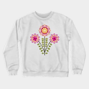 Pink Flower Crewneck Sweatshirt